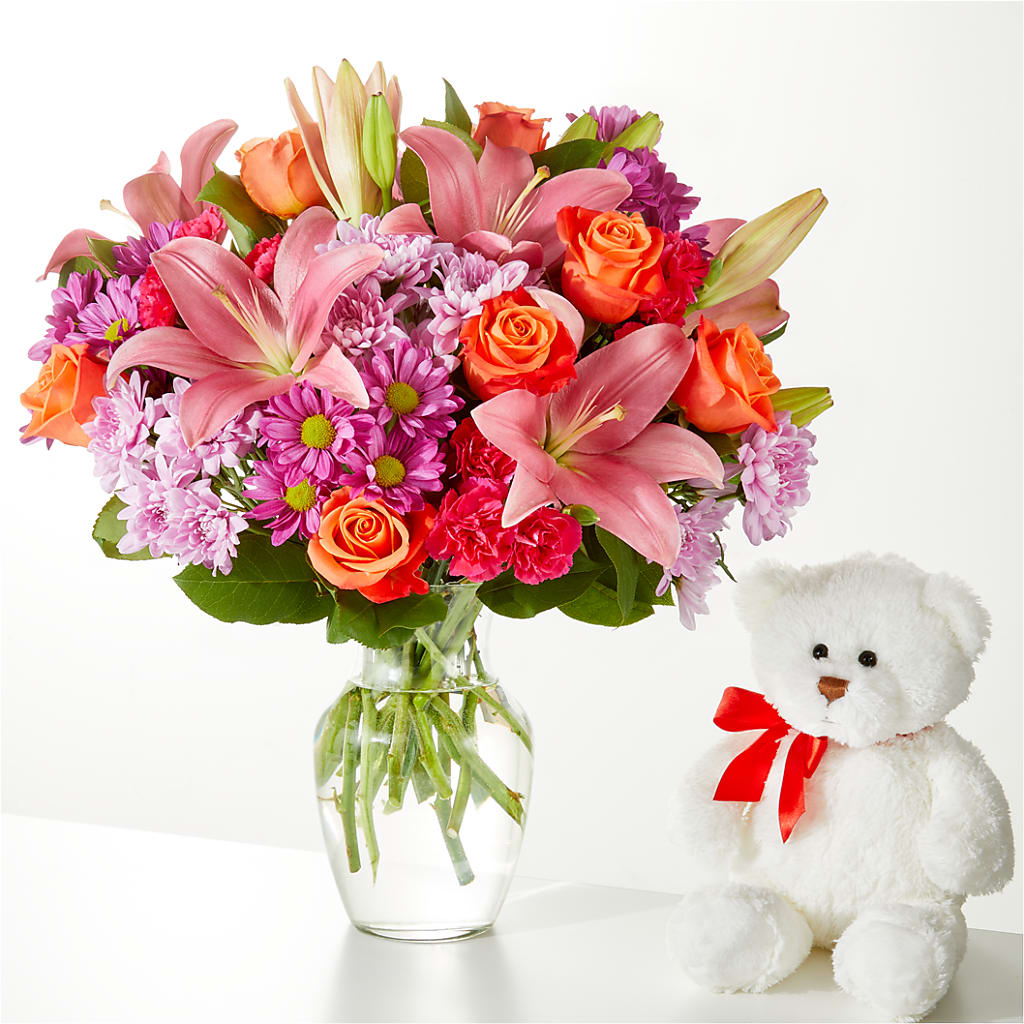 One and Only Bouquet and Bear Bundle – QUASTHOFF'S FLOWERS, River Grove IL