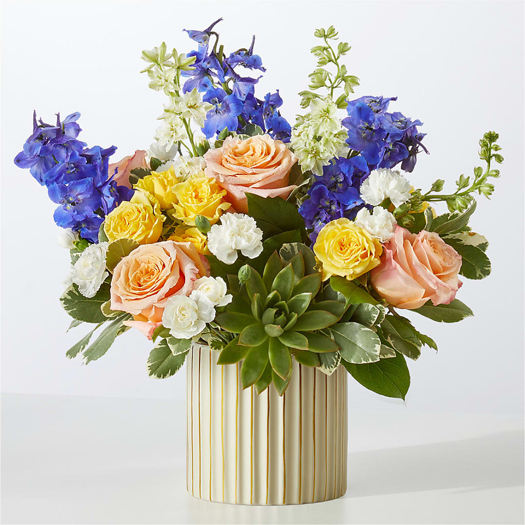 Cobalt Reverie Bouquet – QUASTHOFF'S FLOWERS, River Grove IL