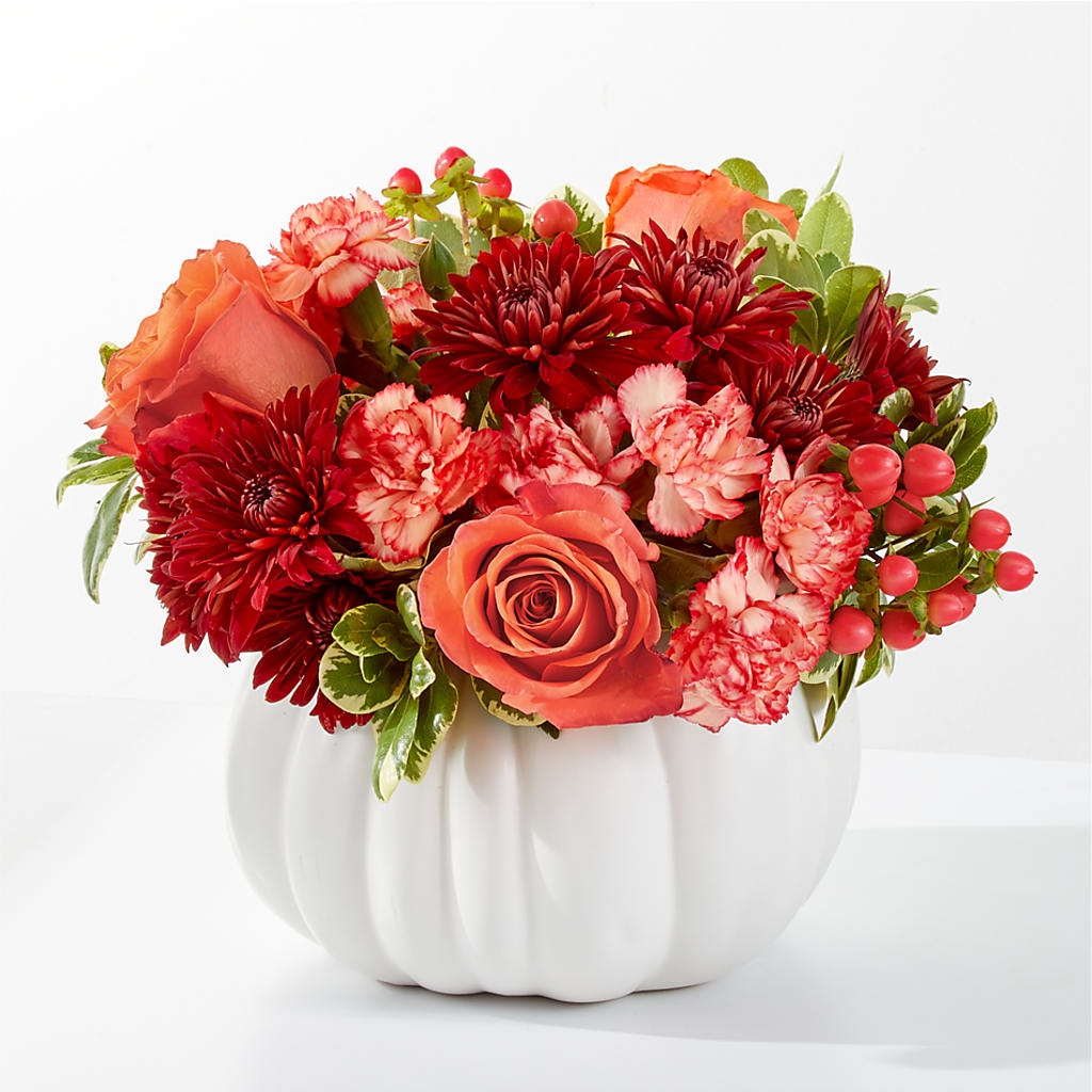 Autumn Air Pumpkin Bouquet – QUASTHOFF'S FLOWERS, River Grove IL