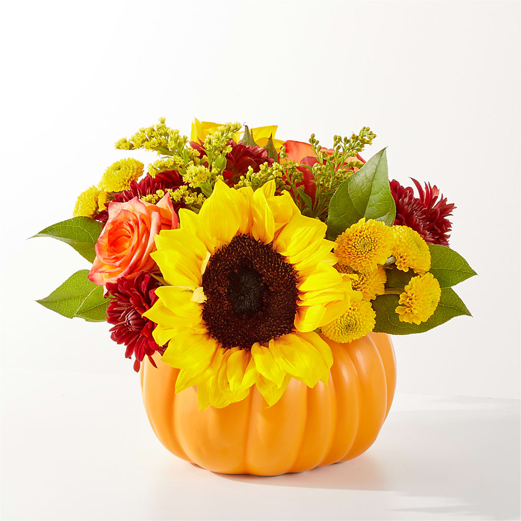 Golden Gourd Pumpkin Bouquet – QUASTHOFF'S FLOWERS, River Grove IL