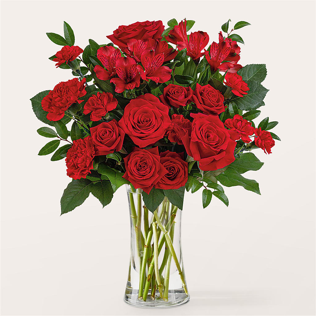 Brilliant Ruby Bouquet – QUASTHOFF'S FLOWERS, River Grove IL