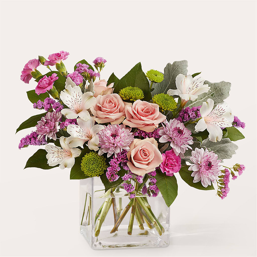 Pink Suede Bouquet – QUASTHOFF'S FLOWERS, River Grove IL