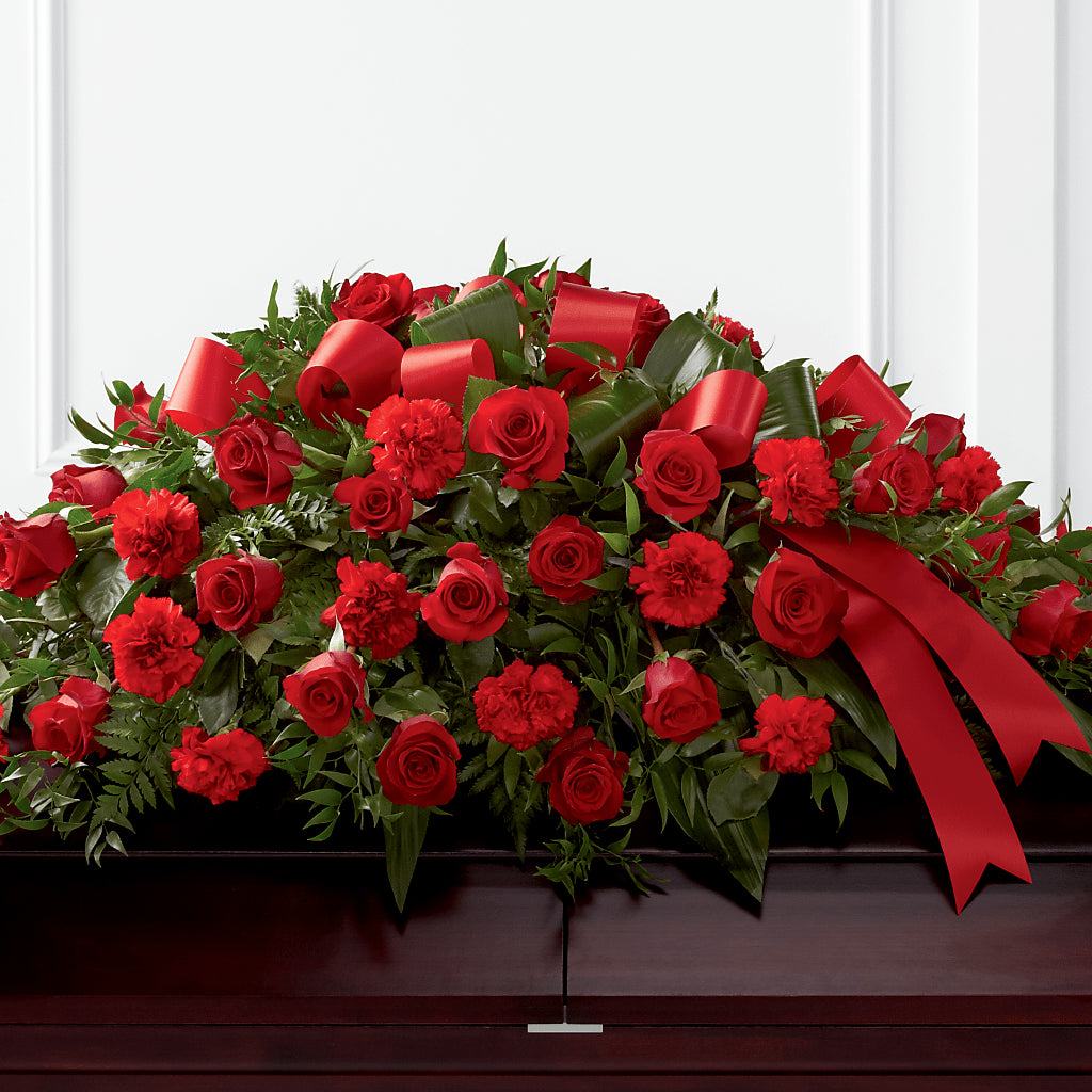 Tribute of Life Casket Spray – QUASTHOFF'S FLOWERS, River Grove IL