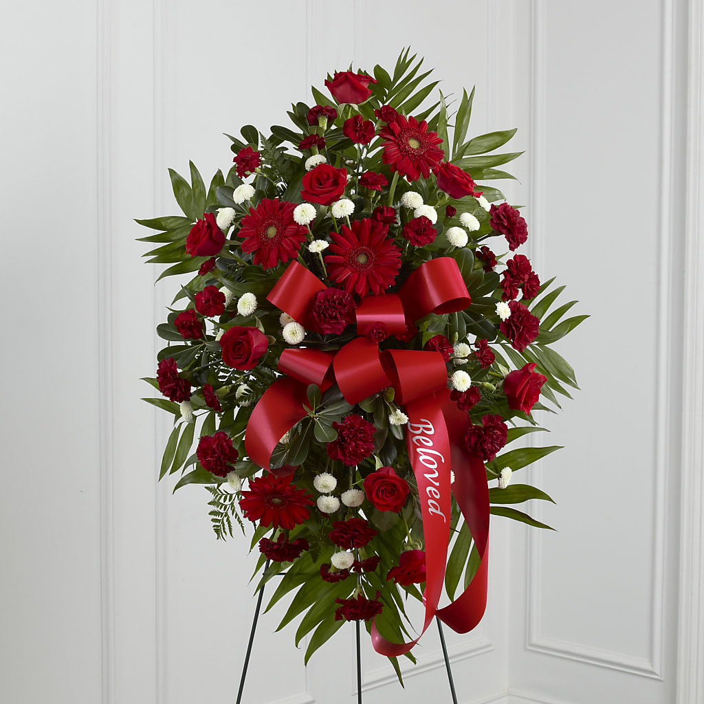 Treasured Memories Standing Spray – QUASTHOFF'S FLOWERS, River Grove IL
