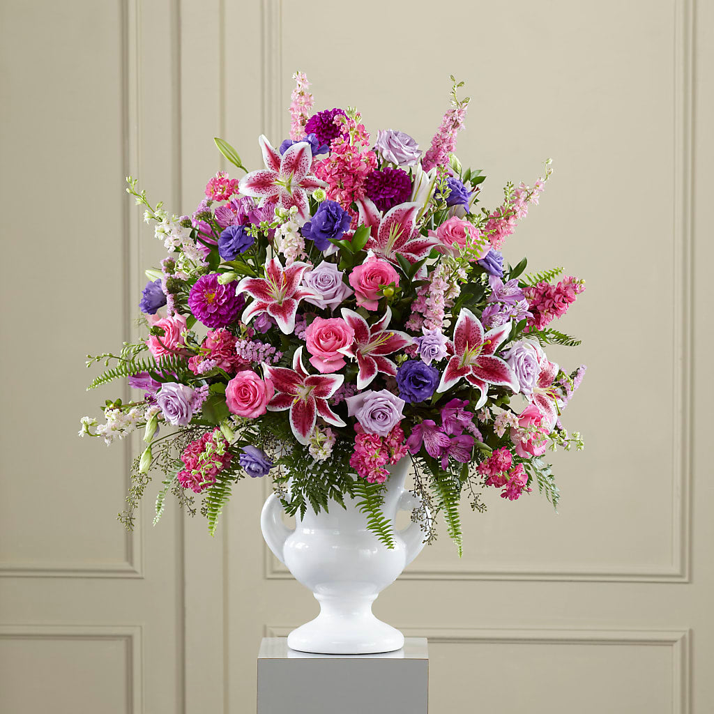 Peaceful Tribute Arrangement – QUASTHOFF'S FLOWERS, River Grove IL