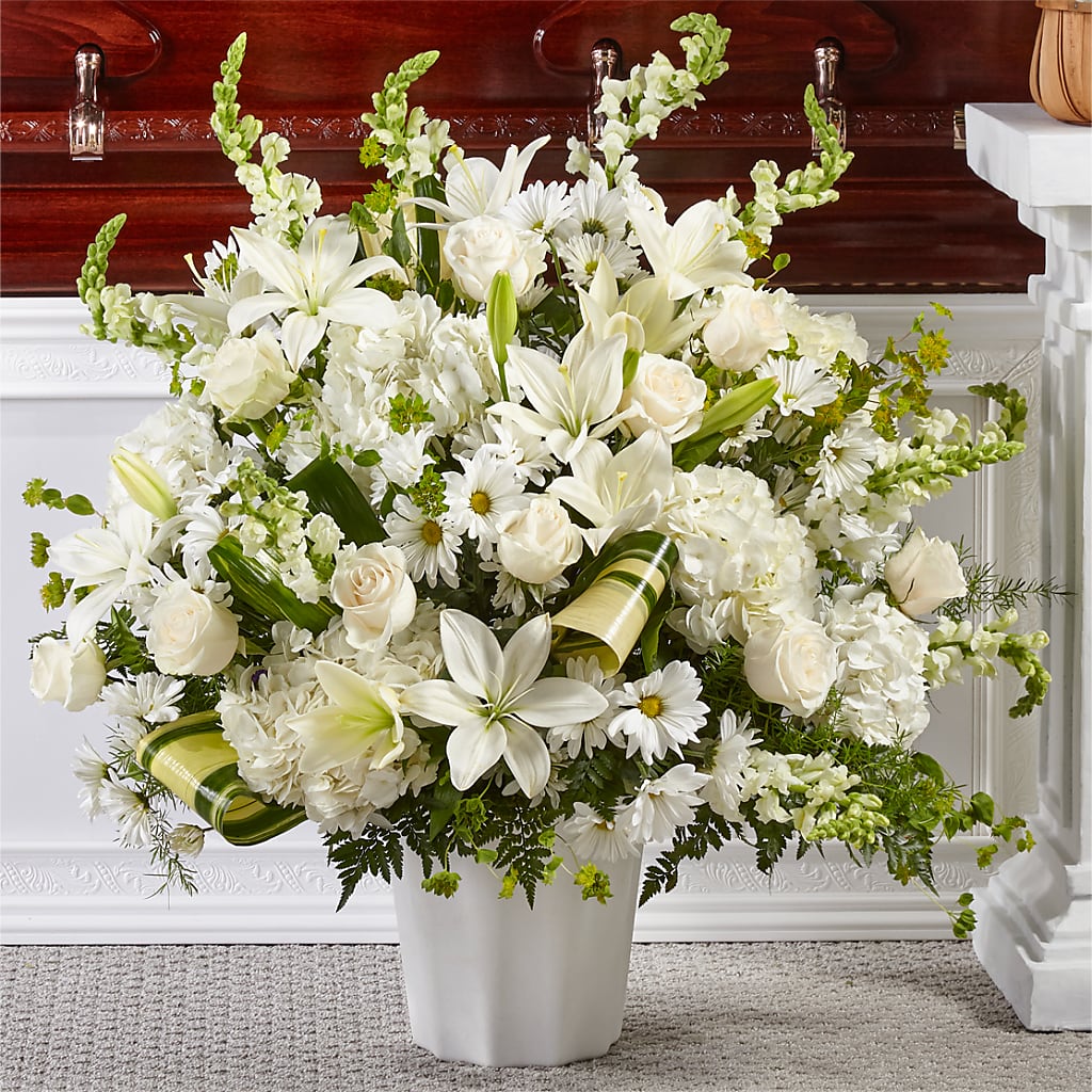 Thoughts of Tranquility Floor Basket – QUASTHOFF'S FLOWERS, River Grove IL