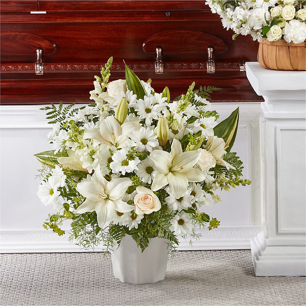 Thoughts of Tranquility Floor Basket – QUASTHOFF'S FLOWERS, River Grove IL