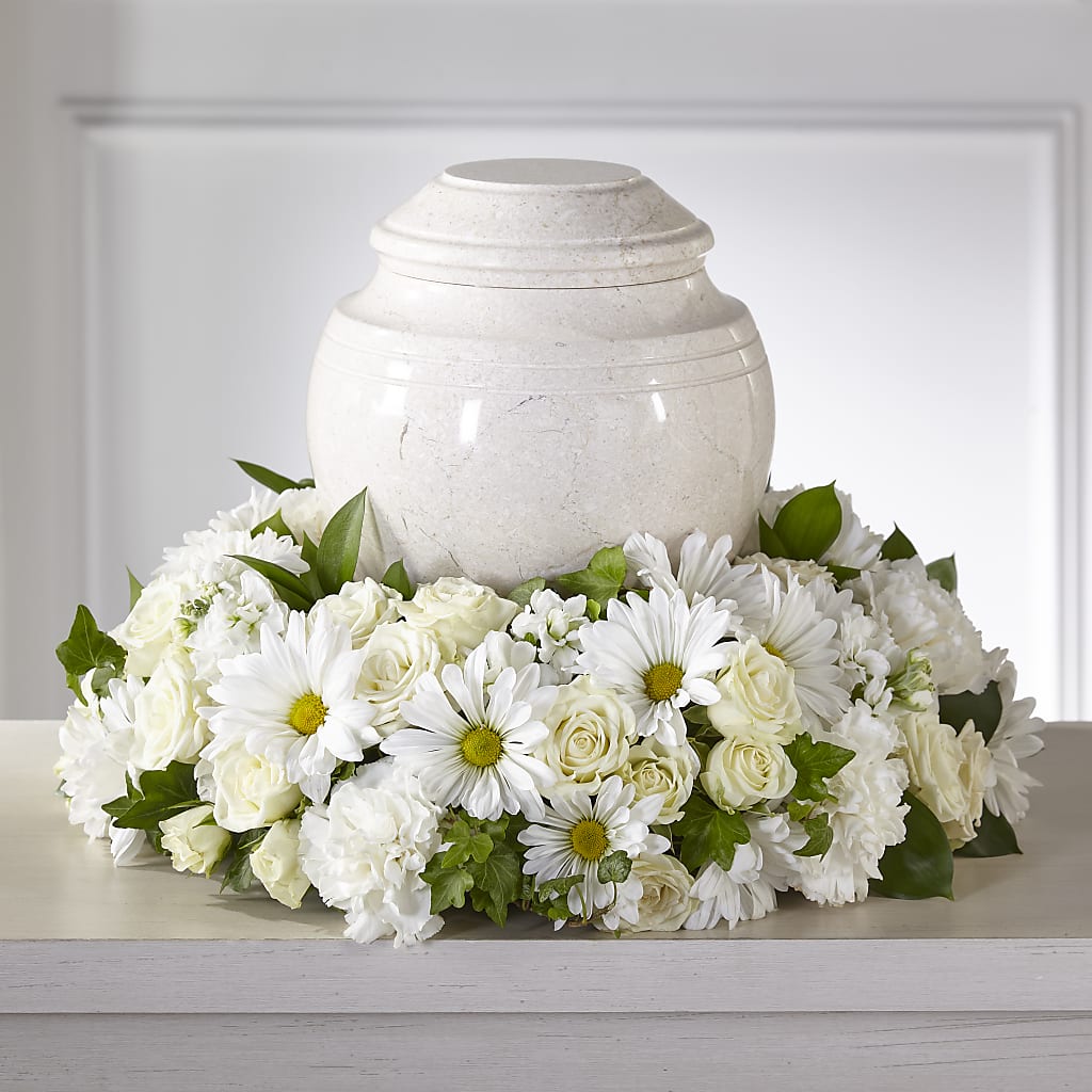 Ivory Gardens Cremation Adornment – QUASTHOFF'S FLOWERS, River Grove IL