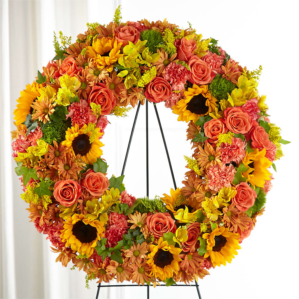 Autumnal Memories Wreath (Standard) – QUASTHOFF'S FLOWERS, River Grove IL