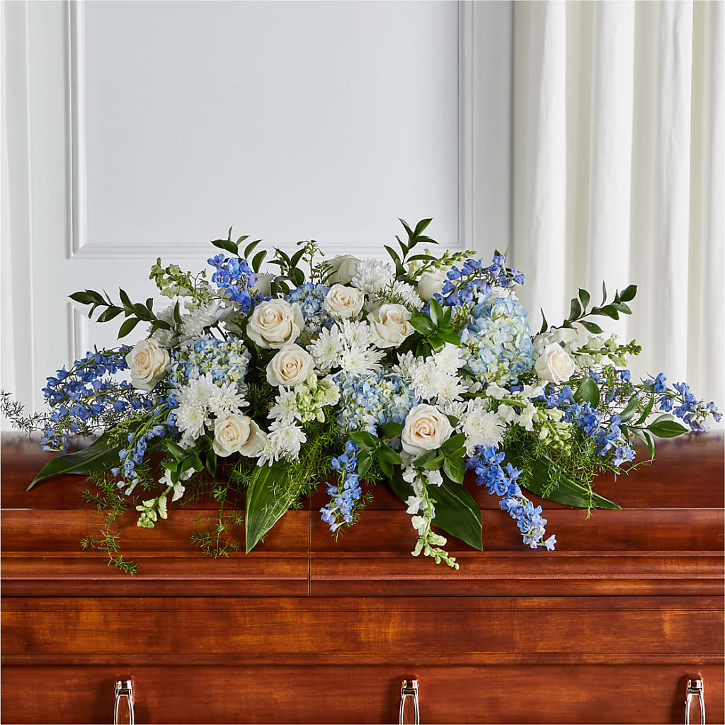 Timeless Essence Casket Spray – QUASTHOFF'S FLOWERS, River Grove IL