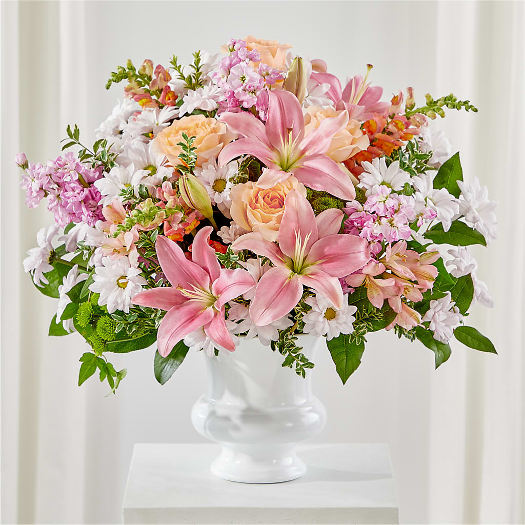 Heartfelt Gesture Urn Arrangement – QUASTHOFF'S FLOWERS, River Grove IL