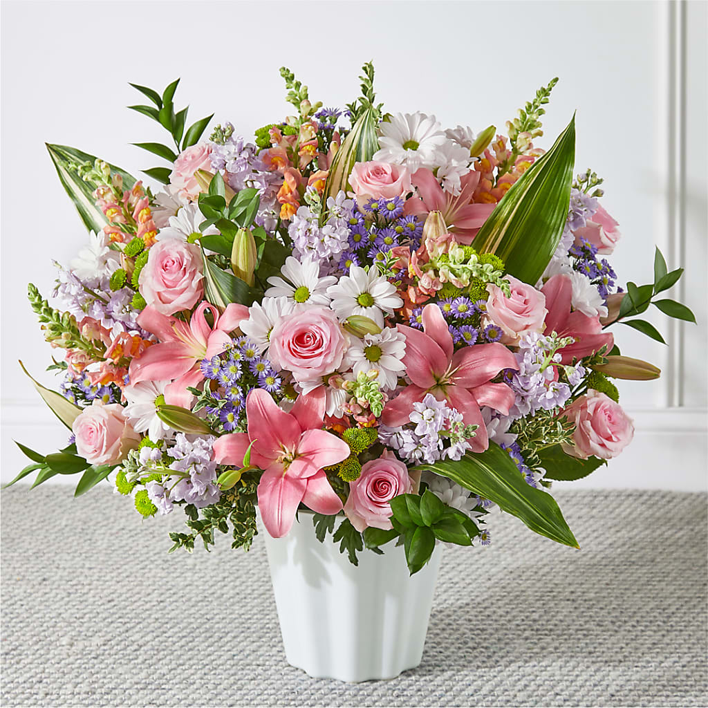 Abundant Compassion Floor Basket – QUASTHOFF'S FLOWERS, River Grove IL