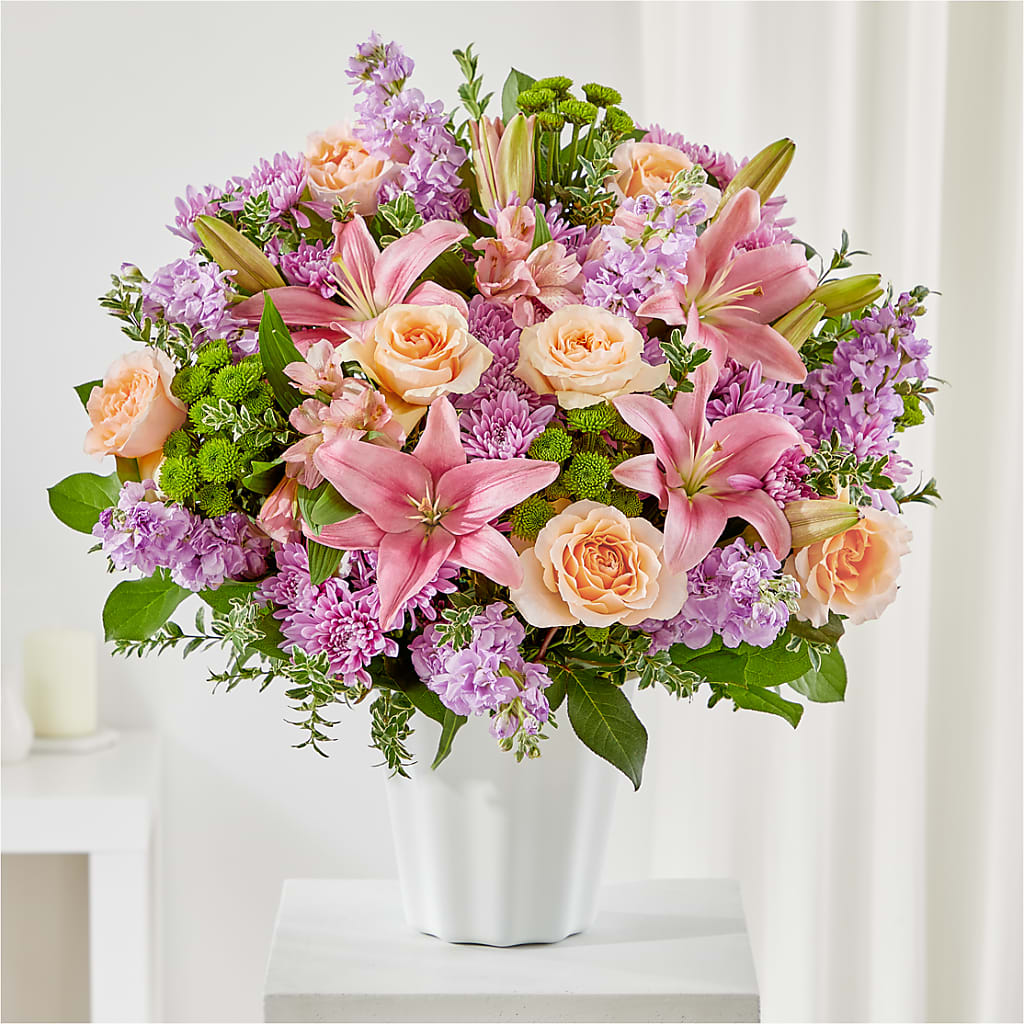 Supportive Embrace Tabletop Basket – QUASTHOFF'S FLOWERS, River Grove IL