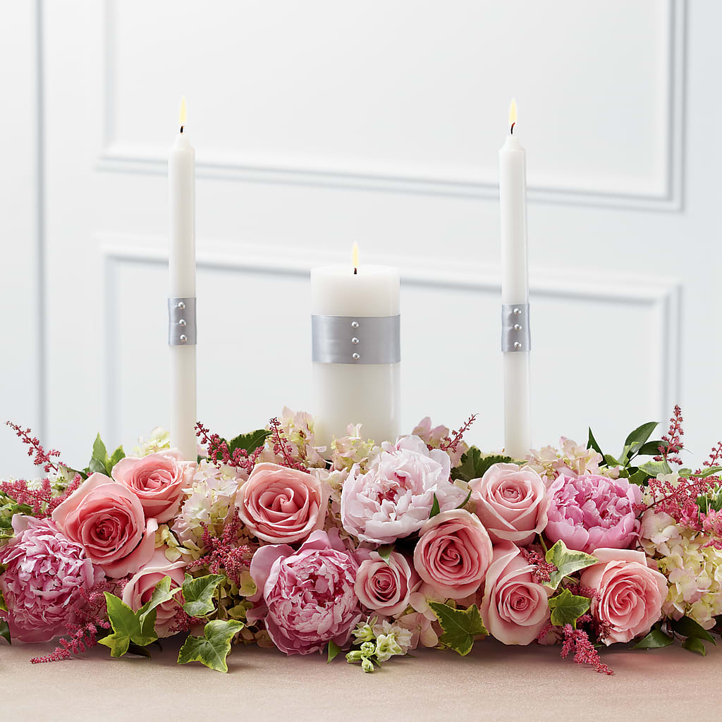 Worldwide Romance Unity Candle Arrangement – QUASTHOFF'S FLOWERS, River Grove IL