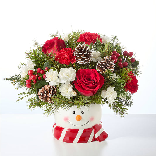 Jolly Snowman Bouquet – QUASTHOFF'S FLOWERS, River Grove IL