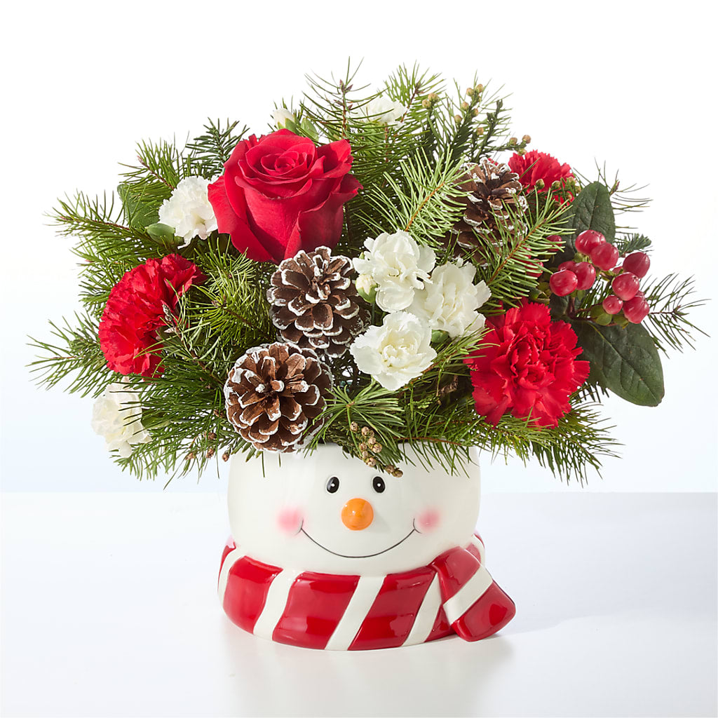 Jolly Snowman Bouquet – QUASTHOFF'S FLOWERS, River Grove IL