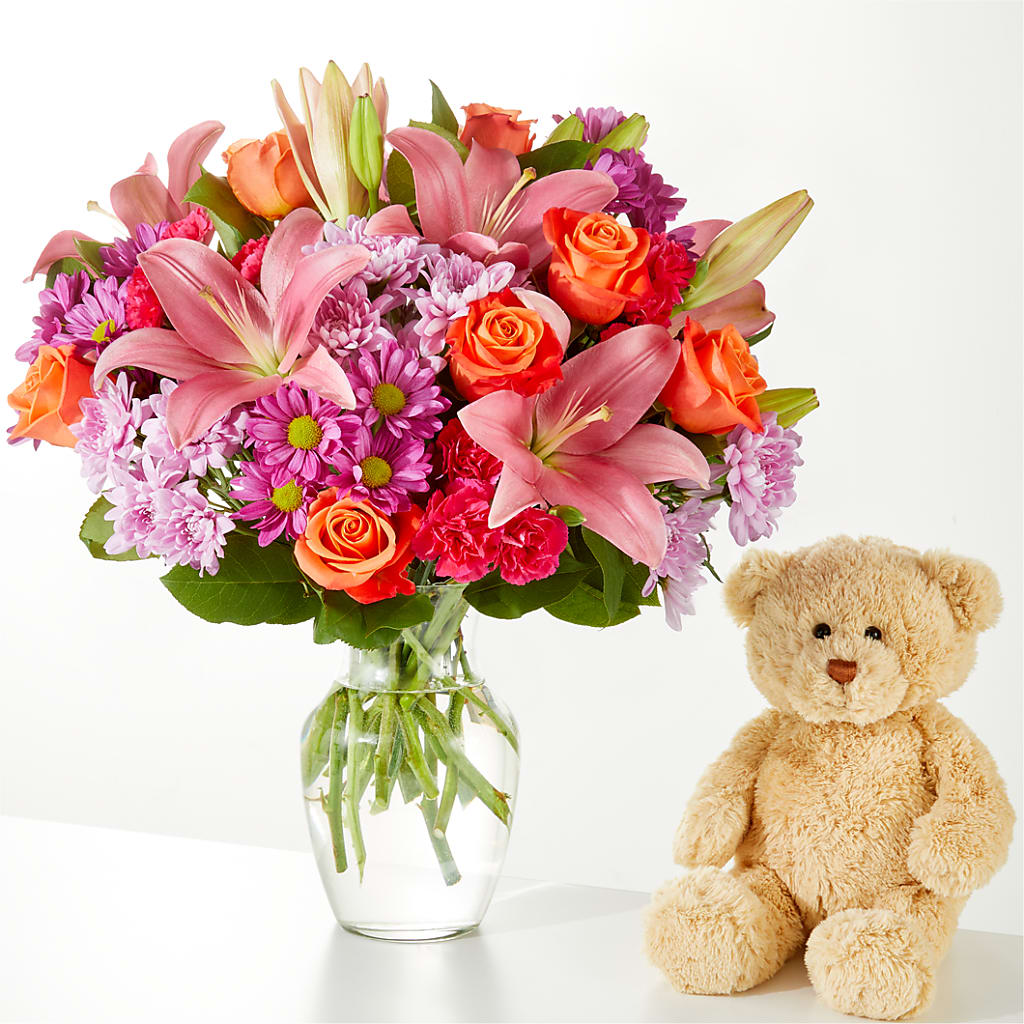 One and Only Bouquet and Bear Bundle – QUASTHOFF'S FLOWERS, River Grove IL