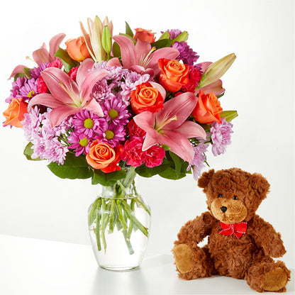 One and Only Bouquet and Bear Bundle – QUASTHOFF'S FLOWERS, River Grove IL