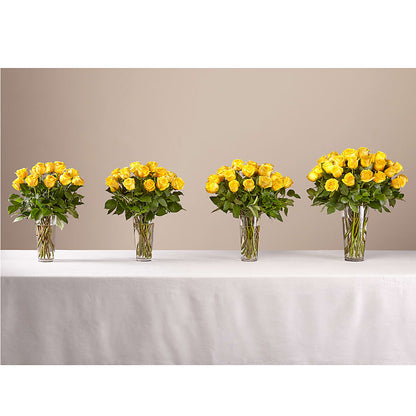 Long Stem Yellow Rose Bouquet – QUASTHOFF'S FLOWERS, River Grove IL