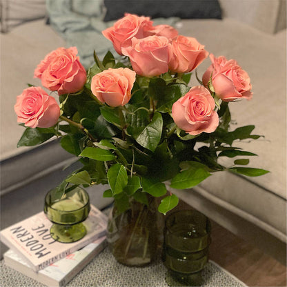 Long Stem Pink Rose Bouquet – QUASTHOFF'S FLOWERS, River Grove IL