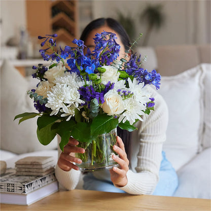 Cerulean Waves Bouquet – QUASTHOFF'S FLOWERS, River Grove IL