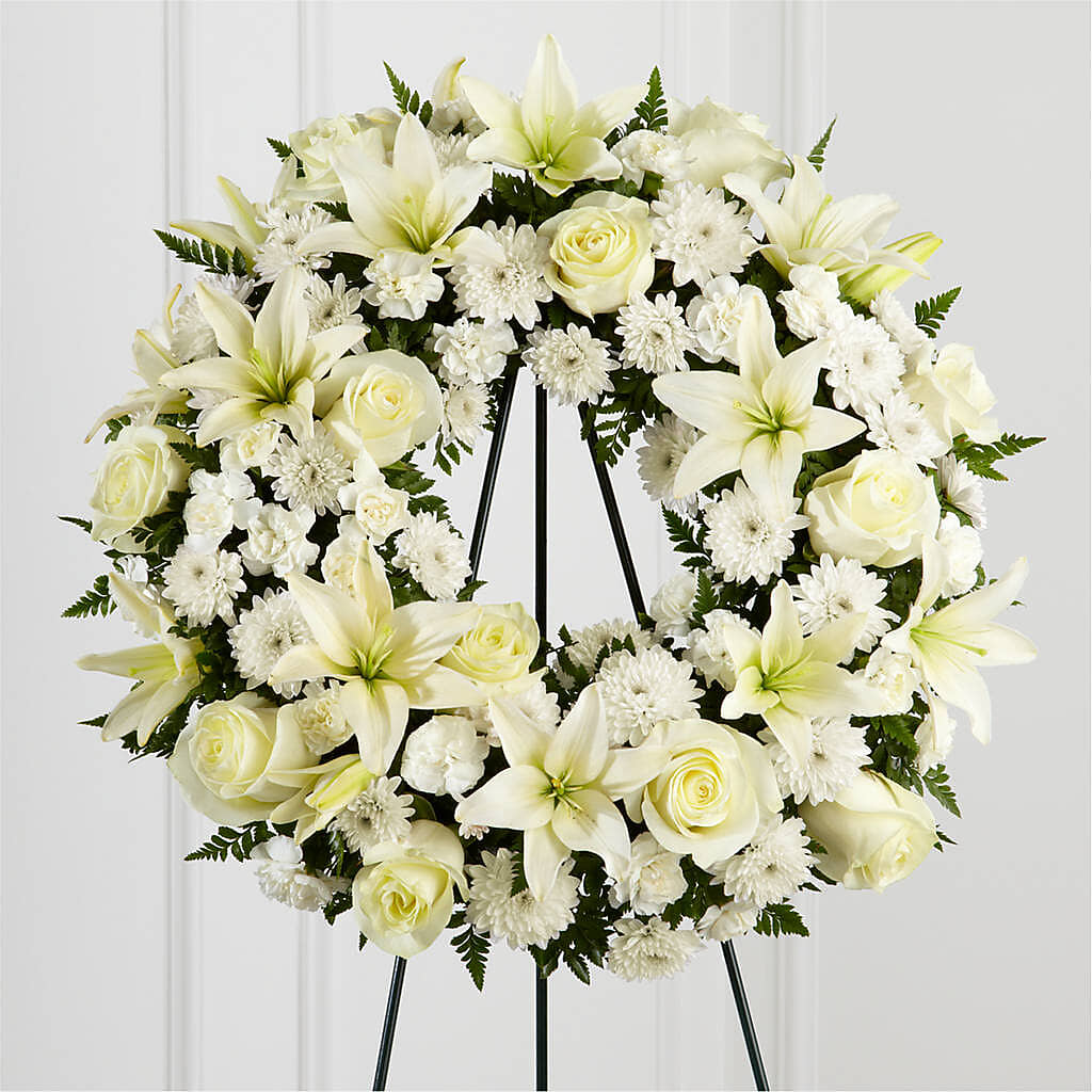 Treasured Tribute Wreath – QUASTHOFF'S FLOWERS, River Grove IL