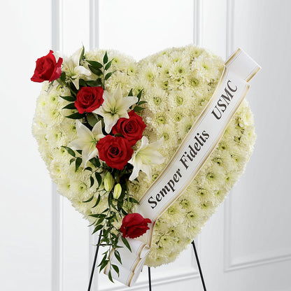 Heartfelt Hero Standing Heart – QUASTHOFF'S FLOWERS, River Grove IL