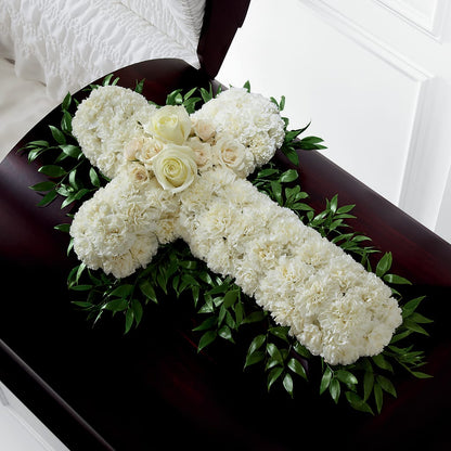 Peaceful Memories Casket Spray (Standard) – QUASTHOFF'S FLOWERS, River Grove IL