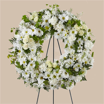 Faithful Wishes Wreath – QUASTHOFF'S FLOWERS, River Grove IL
