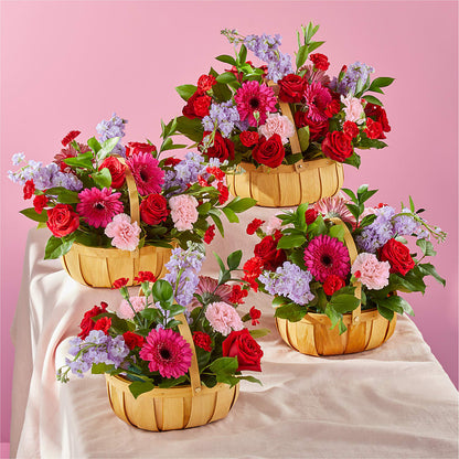 Pink Picnic Basket – QUASTHOFF'S FLOWERS, River Grove IL