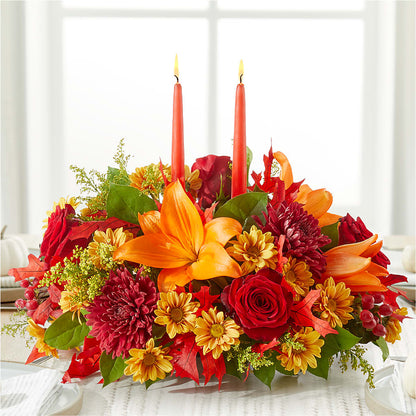 Autumn's Embrace Centerpiece – QUASTHOFF'S FLOWERS, River Grove IL